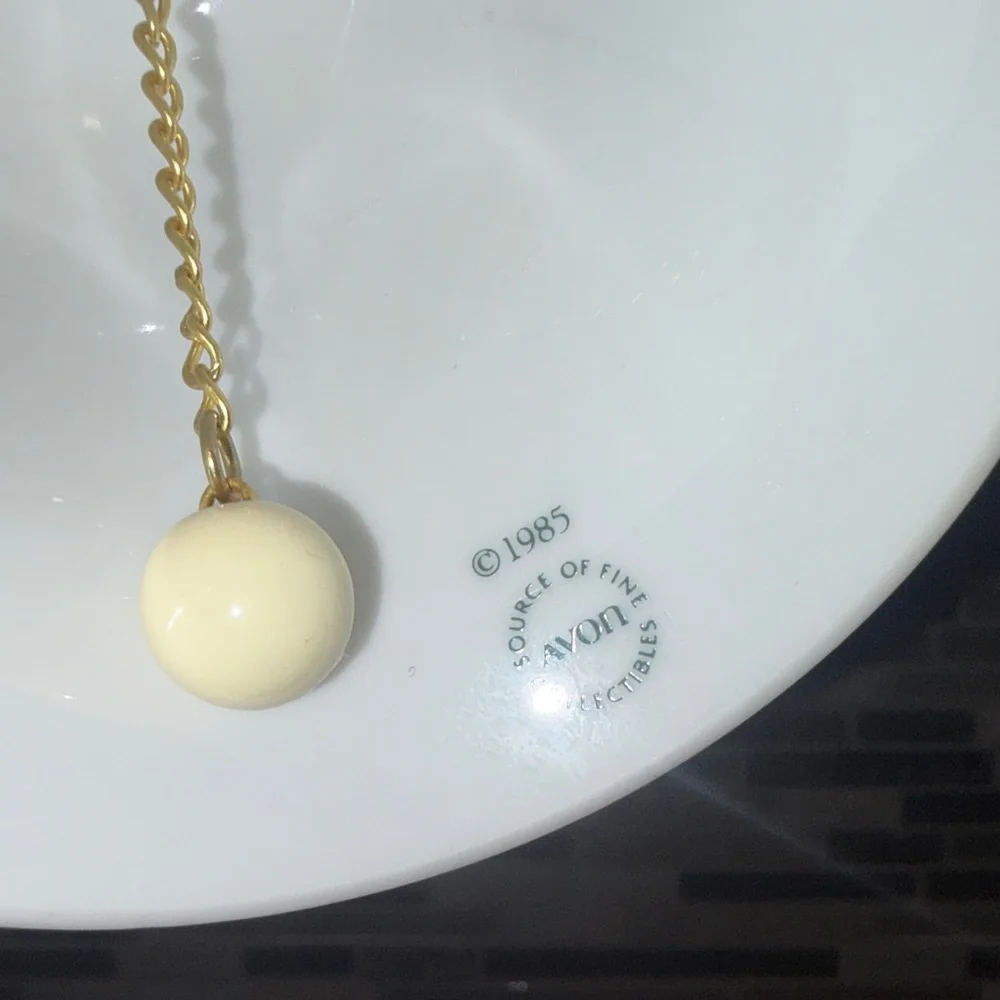 Vintage Avon Porcelain Christmas Dinner 6” Bell 1985